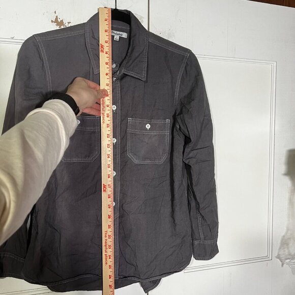 Madewell Western Trucker Jacket Lightweight Purple White Stitching Size Small - Picture 3 of 10